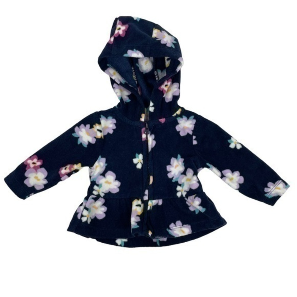 Carter’s Hoodie Jacket | Baby NB Newborn | Blue - Floral Print
